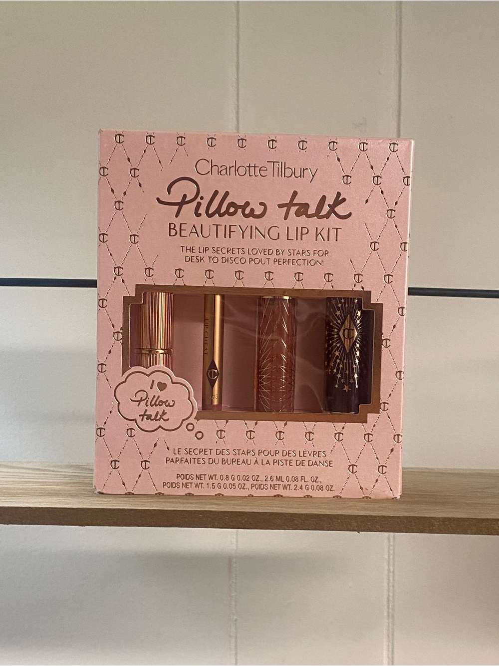 Charlotte Tilbury Pillow Talk Beautifying Lip Kit with Four Minis in Pillow Talk
